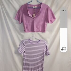 Very J Women's Crop Top and A New Day Short Sleeve Top